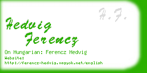 hedvig ferencz business card